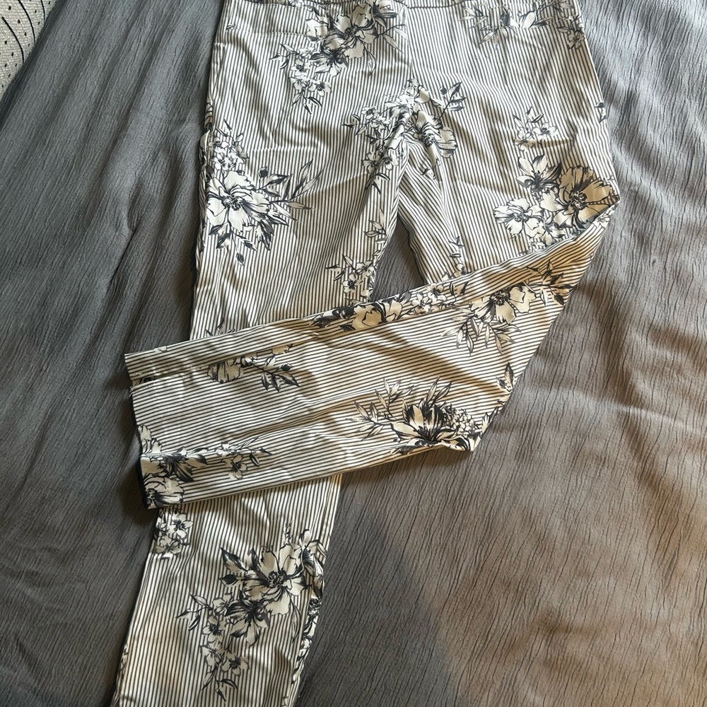 Joe Benbasset Ivory and Gray Textured Pants